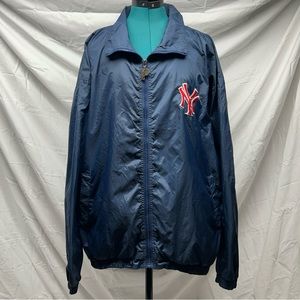 VINTAGE MLB New York Yankees Pro Player Zip Jacket XL RARE RED LOGO - No…